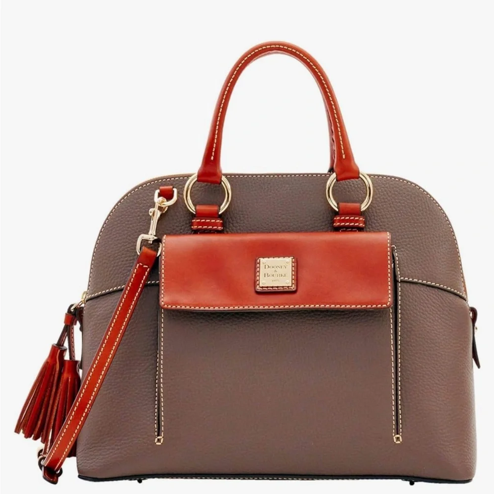 Dooney & Bourke Pebble Grain Aubrey Satchel, Elephant